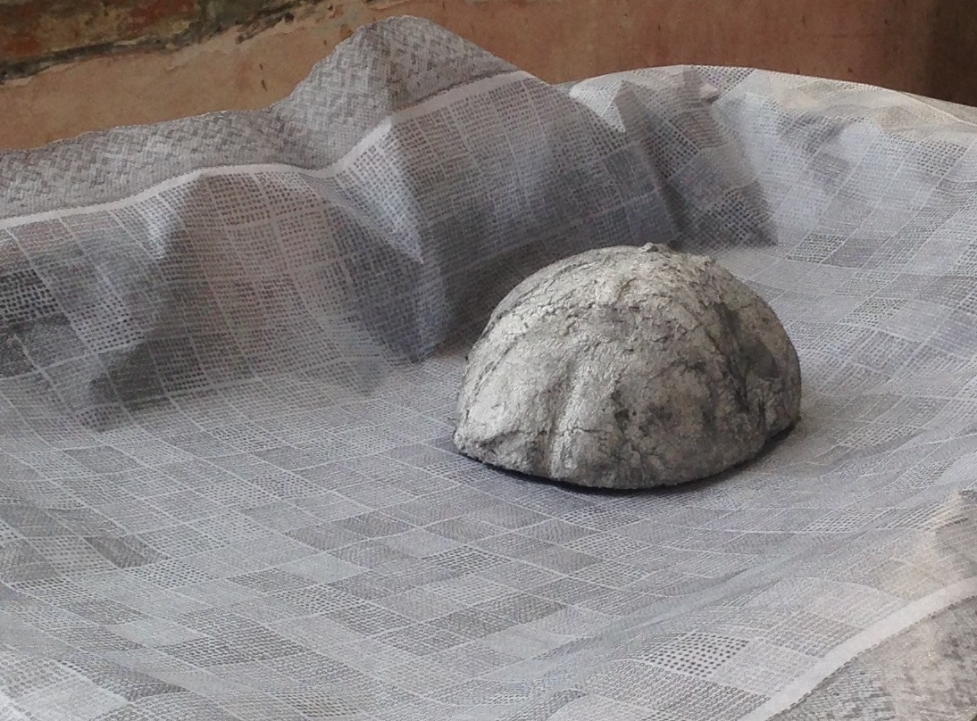 'An Unseen' Detail Drawing: graphite on tissue paper. Plaster cast of a human cranium. Archive box.